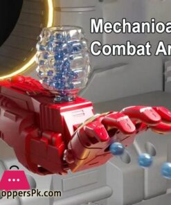 Iron Man Arm Shooter Electric Mechanioal Combat Arm 7-8mm Ball Bullets Water Gel Gun Splatter Wearable Toy Guns Cosplay Weapon for Boys