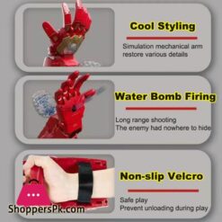 Iron Man Arm Shooter Electric Mechanioal Combat Arm 7-8Mm Ball Bullets Water Gel Gun Splatter Wearable Toy Guns Cosplay Weapon For Boys 10 Iron Man Arm Shooter Electric Mechanioal Combat Arm 7-8Mm Ball Bullets Water Gel Gun Splatter Wearable Toy Guns Cosplay Weapon For Boys
