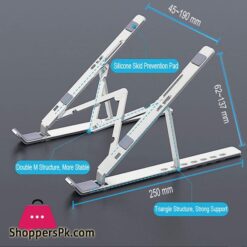 Metal Laptop Stand Portable Aluminum Folding Adjustable Laptop Stand Compatible With All Laptops Up To 156 Inches