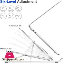 Metal Laptop Stand Portable Aluminum Folding Adjustable Laptop Stand Compatible With All Laptops Up To 156 Inches