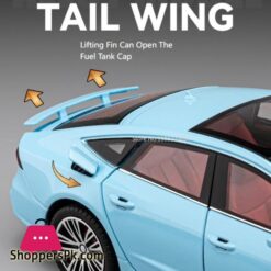 New 1:24 Scale A7 Limousine Metal Diecast Model Car Toys Sound Light 6 Door Can Be Opened Alloy Vehicles Model For Kids Presents