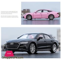 New 1:24 Scale A7 Limousine Metal Diecast Model Car Toys Sound Light 6 Door Can Be Opened Alloy Vehicles Model For Kids Presents