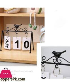 Simple Iron Bird Calendar Turn Page Perpetual Calendar Diy Desk Study Living Room Bedroom Desktop Decoration Gifts - Image 5