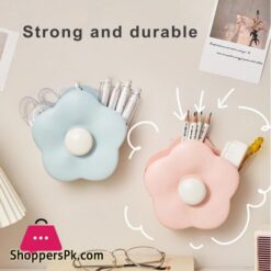 Stationery Pencil Case Desk Organizer Flower-Shaped Makeup Brush Container Vibrant Color Capacity Pen Holder For Stationery