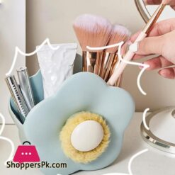 Stationery Pencil Case Desk Organizer Flower-Shaped Makeup Brush Container Vibrant Color Capacity Pen Holder For Stationery
