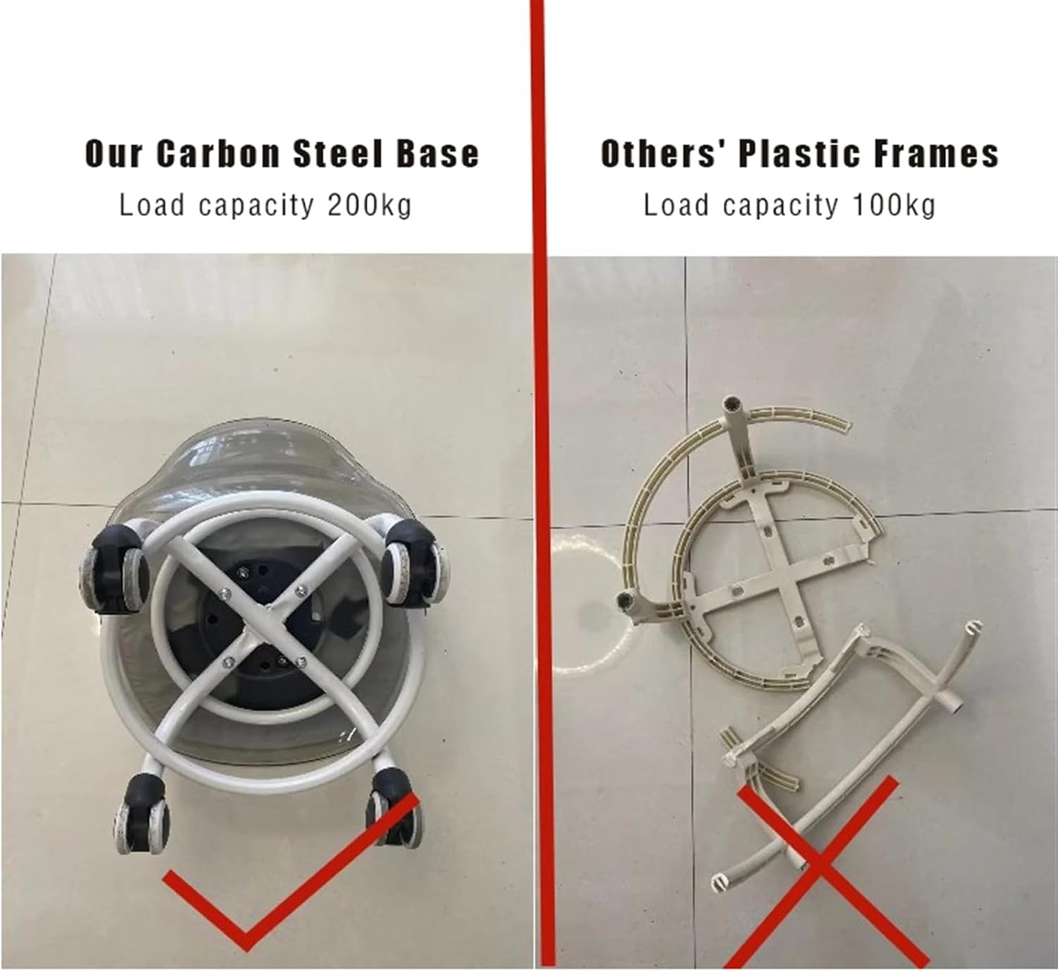 Acrylic 360° Rotatable Transparent Chair Mini Space Design High Resilience Durable Backrest Smart Wheels Ideal For Adults &Amp; Kids