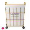 Alwaysme Rolling Wire Laundry Cart