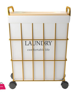 ALWAYSME Rolling Wire Laundry Cart