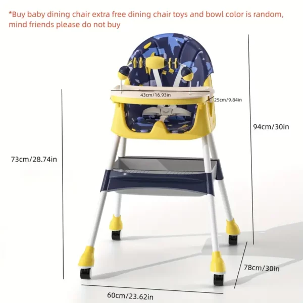 Baby High Chair With Wheels Dining Tools