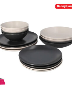 Danny Home Black & White Dinnerware Set 16pcs