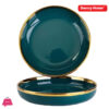 Danny Home Emerald Green Gold Trim Porcelain Dinner Plate 26 X 4 Cm 1 Danny Home Emerald Green Gold Trim Porcelain Dinner Plate 26 X 4 Cm