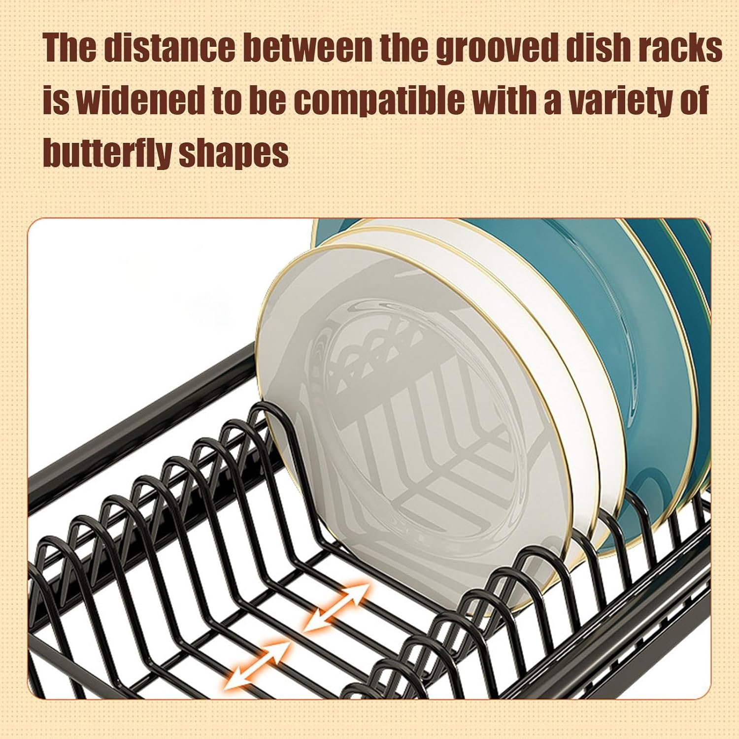 Dish Rack Over Sink Retractable Dish Drainer Rack Above Sink Drying Rack - 85Cm