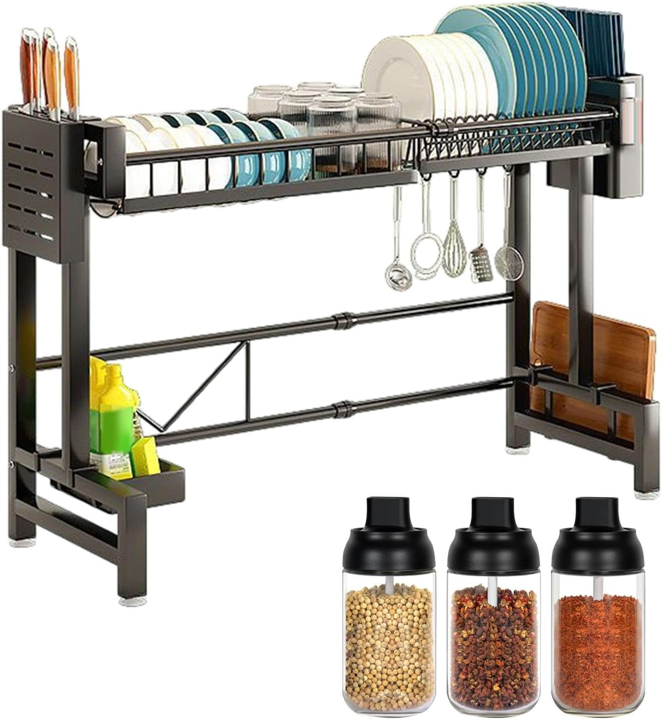 Dish Rack Over Sink Retractable Dish Drainer Rack Above Sink Drying Rack - 85Cm