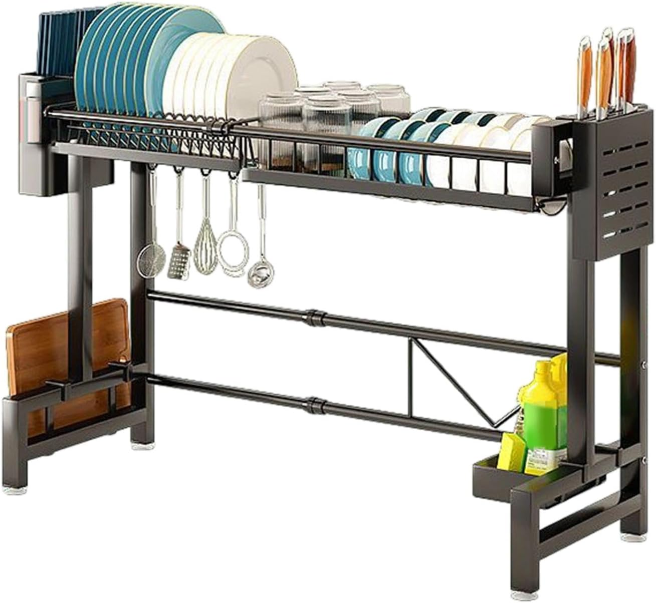 Dish Rack Over Sink Retractable Dish Drainer Rack Above Sink Drying Rack - 85Cm