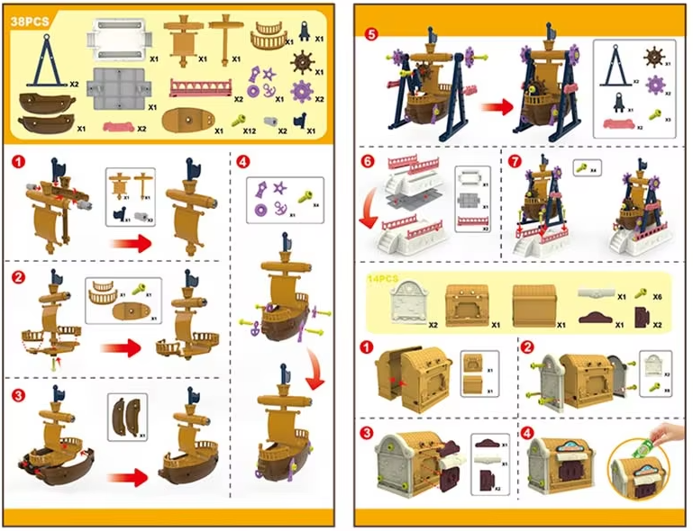 Diy Pirate Ship Forest Family Amusement Park Assembly Pack
