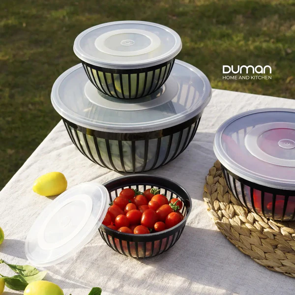 Duman Dorna Bowl Set With Lid 4-Pcs