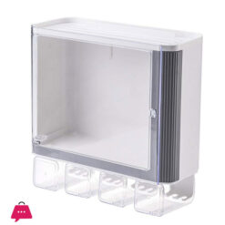 Duu Toothbrush Holders Toothbrush Rack In Bathroom Wall-Mounted Free Punch Tooth Cup Toothbrush Storage Rack