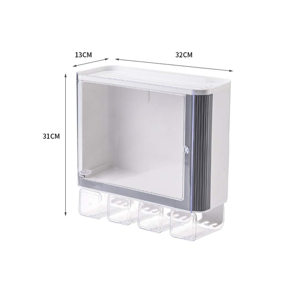 Duu Toothbrush Holders Toothbrush Rack In Bathroom Wall-Mounted Free Punch Tooth Cup Toothbrush Storage Rack