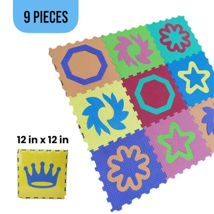 Eva Foam Puzzle 9Mm Stars 9 Pcs