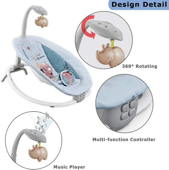 Hu-Baby - Rhythmic Rocker With Vibration & Remote Control in Pakistan