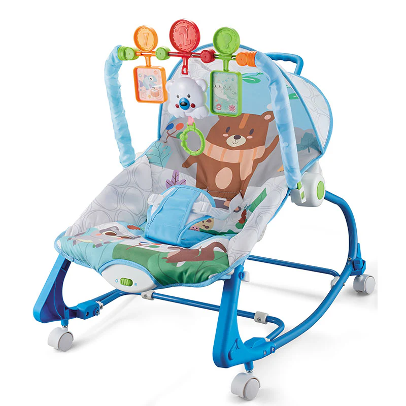 Hu-Baby – 2In1 Baby Rocker Rocking Chair With Wheels Vibrating Music