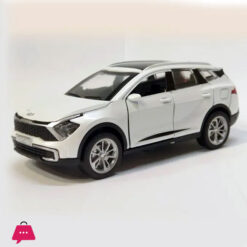 KIA Motor Car SPORTAGE Mini Diecast 1:36 Scale Miniature Display Toy With Lights and Sound - Car Size 4 inches - White