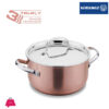 Korkmaz Divani Stainless Steel Stock Pot (Soup Pot) With Copper Body 24X12 Cm - 5.1 Liter