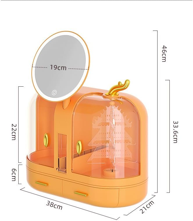 Matrix Elegant Makeup Organizer With Led Mirror &Amp; Drawers, Large Capacity Makeup Organizer
