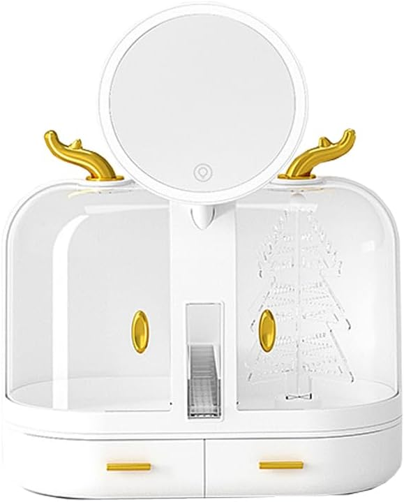 Matrix Elegant Makeup Organizer With Led Mirror &Amp; Drawers, Large Capacity Makeup Organizer