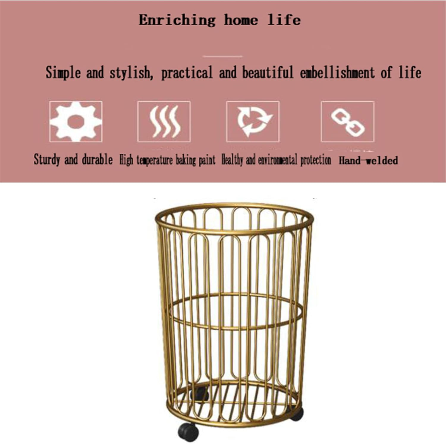 Mesh Laundry Hamper With Wheels 360 Metal Rolling Laundry Basket Dirty Clothes &Amp; Toy Storage Organizer For Bathroom Bedroom