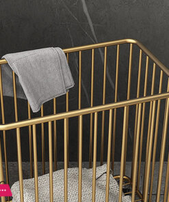 Nordic Style Light Weight Dirty Clothes Storage Basket Gold Laundry Basket 16 Nordic Style Light Weight Dirty Clothes Storage Basket Gold Laundry Basket - Image 4