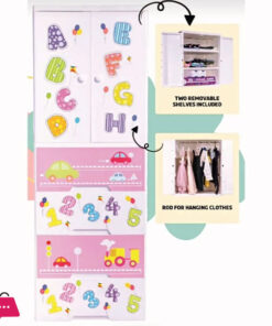 Phoenix ABC 123 Wardrobe Hanging With 4 Big Drawer (7Layer)