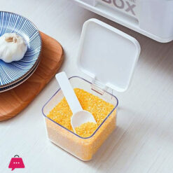 Storage Box Spice Rack 6 Pieces Set Easy To Assemble &Amp; Disassemble With Spoon Seasoning Box