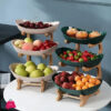 Three Layer Table Plates Dinnerware Snack Candy Cake Stand Salad Bowl 2 Three Layer Table Plates Dinnerware Snack Candy Cake Stand Salad Bowl