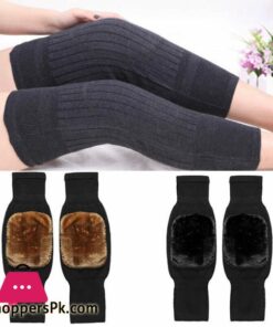1 Pair Knee Brace Thermal Winter Sleeves Long Warm Leg Sleeve Wool Pad Support