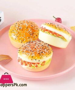 Techmanistan 1 Piece Burger Shape Fridge Magnet Cute Magnets Fake Burger Refrigerator Decoration Bakery Dessert Photo Magnet