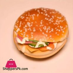 Techmanistan 1 Piece Burger Shape Fridge Magnet Cute Magnets Fake Burger Refrigerator Decoration Bakery Dessert Photo Magnet