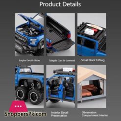 1:24 Ford Raptor F150 Camping Rv Off Road Pickup Truck