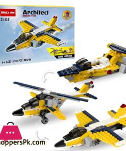 130 Piece LEGO Building Set Super Creative 3 in 1 Architect Super Airplane Blocks Toy Perfect Gift for Children and Adults