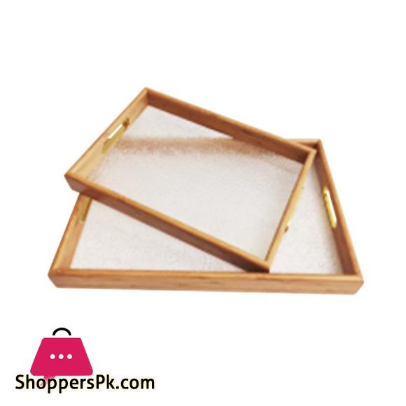 2-Pcs Wooden Tray Set 3 Acr 1036 2Pcs Tray Set 18C