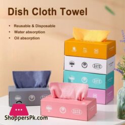 20Pcsbox Colorful Home Cleaning Kitchen Dish Cloth Napkins Tableware Absorbent Microfiber Towel Non Stick Oil Dish Rags Dishcloth Kitchen Home
