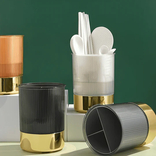 3 Grid Kitchen Cutlery Storage Rack Chopsticks Spoon Rack