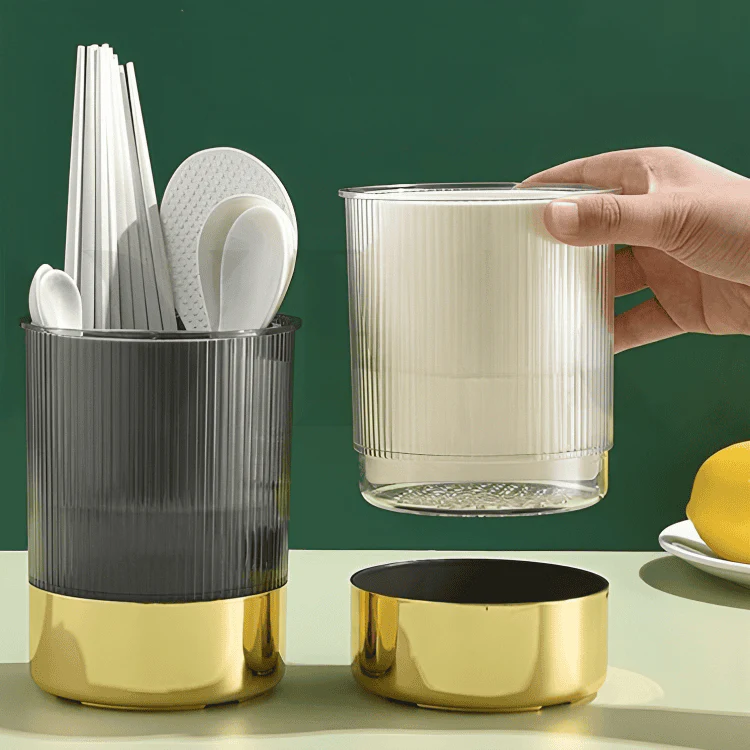 3 Grid Kitchen Cutlery Storage Rack Chopsticks Spoon Rack