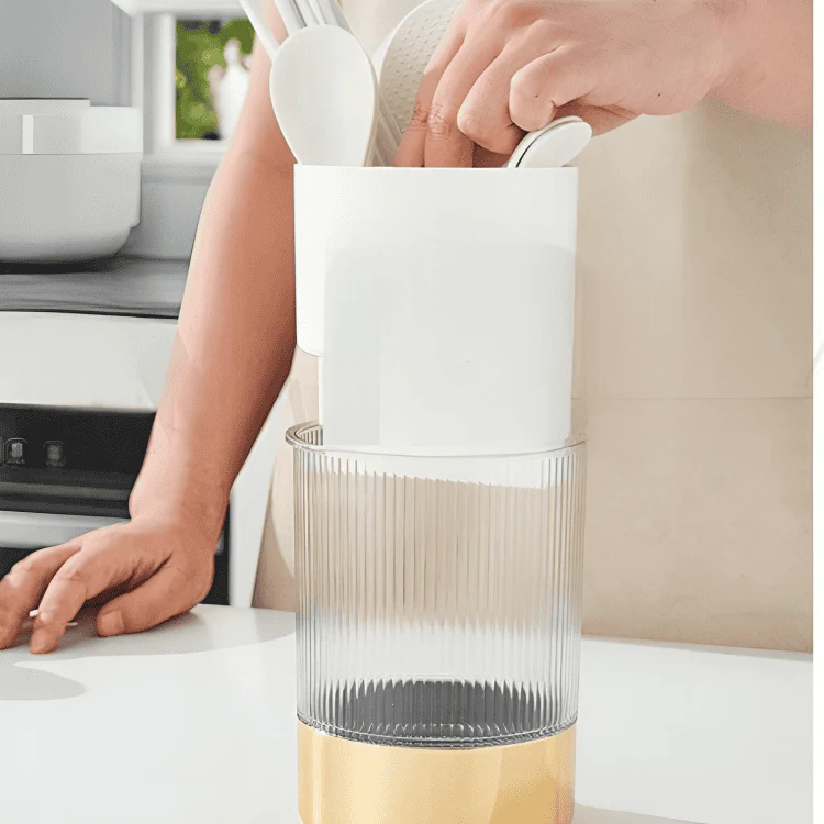 3 Grid Kitchen Cutlery Storage Rack Chopsticks Spoon Rack