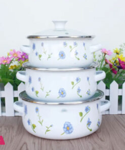3 pcs set of Casserole With Glass Lid