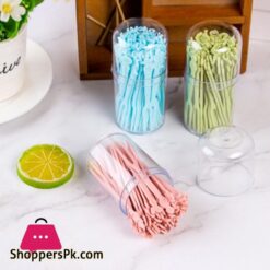 Cartoon Animal Disposable Box Containing 50 Plastic Dim Sum Fruit Color Two Tooth Cake Fork