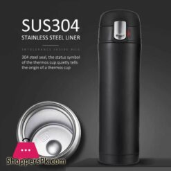 500Ml Thermos Stainless Steel Insulated Thermal Cup Bottle Travel Mug Water Vacuum Cup School Home Tea Coffee Drink Bottle Cup