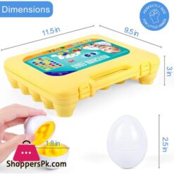 A To Z Alphabet Letter Matching Eggs Color Shape Briefcase 26 Pieces