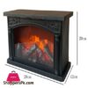 Artificial Led Fireplace With Realistic Wood Log And Led Simulation Effect