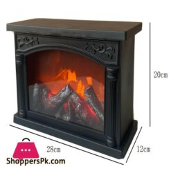 Artificial LED Fireplace with Realistic Wood Log and LED Simulation Effect